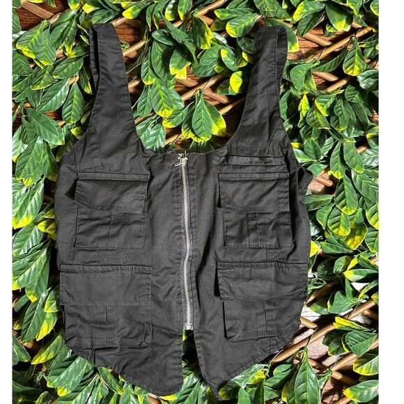 y2k Spoon Jeans Blue Zip Up Corset Crop Top Size Small - Picture 1 of 5